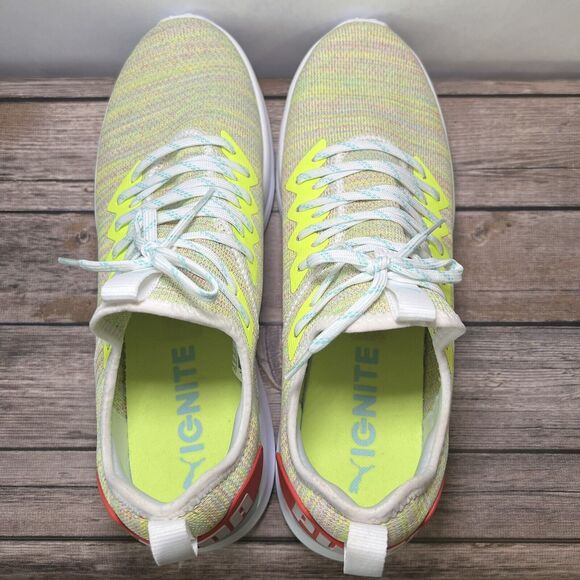 Puma Ignite Flash Evoknit Yellow Running Shoes Sneakers Mens Size 12 No Box EUC main image 5